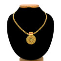 Double Layer Ball Chain Ruby Stone Floral Necklace