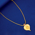 Ethnic Gold Plated Ruby Ganesha Pendant Necklace