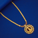 Classy Gold Plated Lakshmi Stone Pendant Necklace