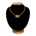 Simple Three Petal Gold-Plated Nagapadam Necklace