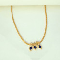 Simple Three Petal Gold-Plated Nagapadam Necklace