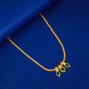 Simple Three Petal Gold-Plated Nagapadam Necklace