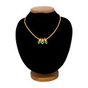 Simple Three Petal Gold-Plated Nagapadam Necklace