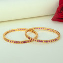 Gold Plated Square Semi Precious Stone Bangles