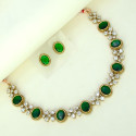 Premium Fashion Floral CZ Stone Necklace Set
