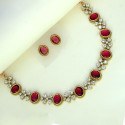 Premium Fashion Floral CZ Stone Necklace Set