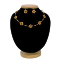 Antique Gold Floral Necklace Set
