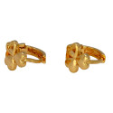 Gold Plated Triple Heart Hoop Earrings for Girls