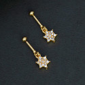 Elagant Gold Plated Star CZ Bugadi Earrings