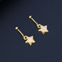 Elagant Gold Plated Star CZ Bugadi Earrings