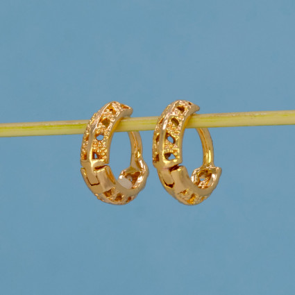 Small Gold Plated Mini Hoop Earrings For Kids