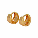 Classic Gold Plated Plain Hoop Earrings