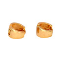 Classic Gold Plated Plain Hoop Earrings