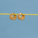 Classic Gold Plated Plain Hoop Earrings