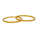 Gold Plated Textured Designer Bangles Set For Girls