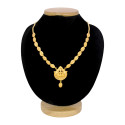 Ethnic Matte Gold Foaming Lakshmi Temple Necklace