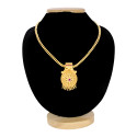 Matte Finish Ball Chain Ruby Pendant Necklace