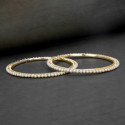 Stylish Gold Plated Thin Pearl Bangles