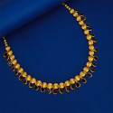 Stylish Gold Plated Crystal Hanging Ball Chain Necklace