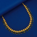 Stylish Gold Plated Crystal Hanging Ball Chain Necklace