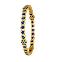Exquisite Gold Plated Floral Stone Bangle