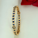 Exquisite Gold Plated Floral Stone Bangle