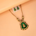 Divine Lakshmi Enamel Pendant Necklace Set