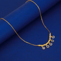 Stylish Gold Plated Crystal Hanging Beads Necklace