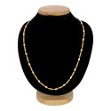 Simple Gold Plated Twisted Chain Pearl Mala