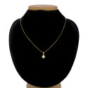 Charming Gold Plated Simple Pearl Pendant with Chain