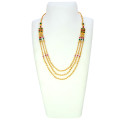 Gold Plated Layered Designer Multicolor Beaded Necklace