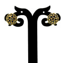 Stunning Gold Plated Floral Stone Ear Studs