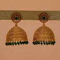 Grand Antique Matte Big Filigree Jhumka Earrings