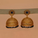 Premium Matte Dome Jhumka Crystal Drop Earrings
