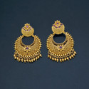 Trendy Antique Gold Plated Filigree Chandbali Earrings