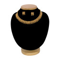 Antique Matte Gold Multilayer Beaded Choker Set