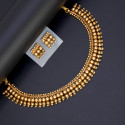 Antique Matte Gold Multilayer Beaded Choker Set