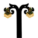 Beautiful Green Stones Stud Gold Plated Earrings