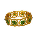Contemporary Matte Finish Kemp Lotus Bangle