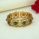 Contemporary Matte Finish Kemp Lotus Bangle