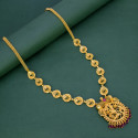 Gold Plated Floral Classic Pendant Long Chain
