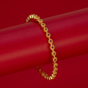 Splendid Gold Plated Round Design Stone Bangle
