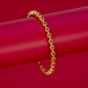 Splendid Gold Plated Round Design Stone Bangle