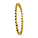 Splendid Gold Plated Round Design Stone Bangle