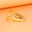 Premium Gold Plated Semiprecious Stone Vanki Ring