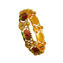 Luxe Matte Finish Lakshmi Lotus Enamel Bangle