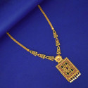 Elegant Antique Ruby Emerald Victorian Long Necklace