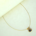 Elegant Invisible Chain CZ Victorian Pendant Necklace