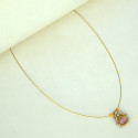 Elegant Invisible Chain CZ Victorian Pendant Necklace