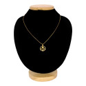 Simple Gold-Plated Floral Pendant With Chain 